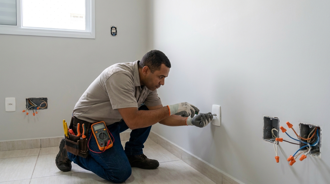 Instalacao de tomada e interruptor em Canoas‑RS