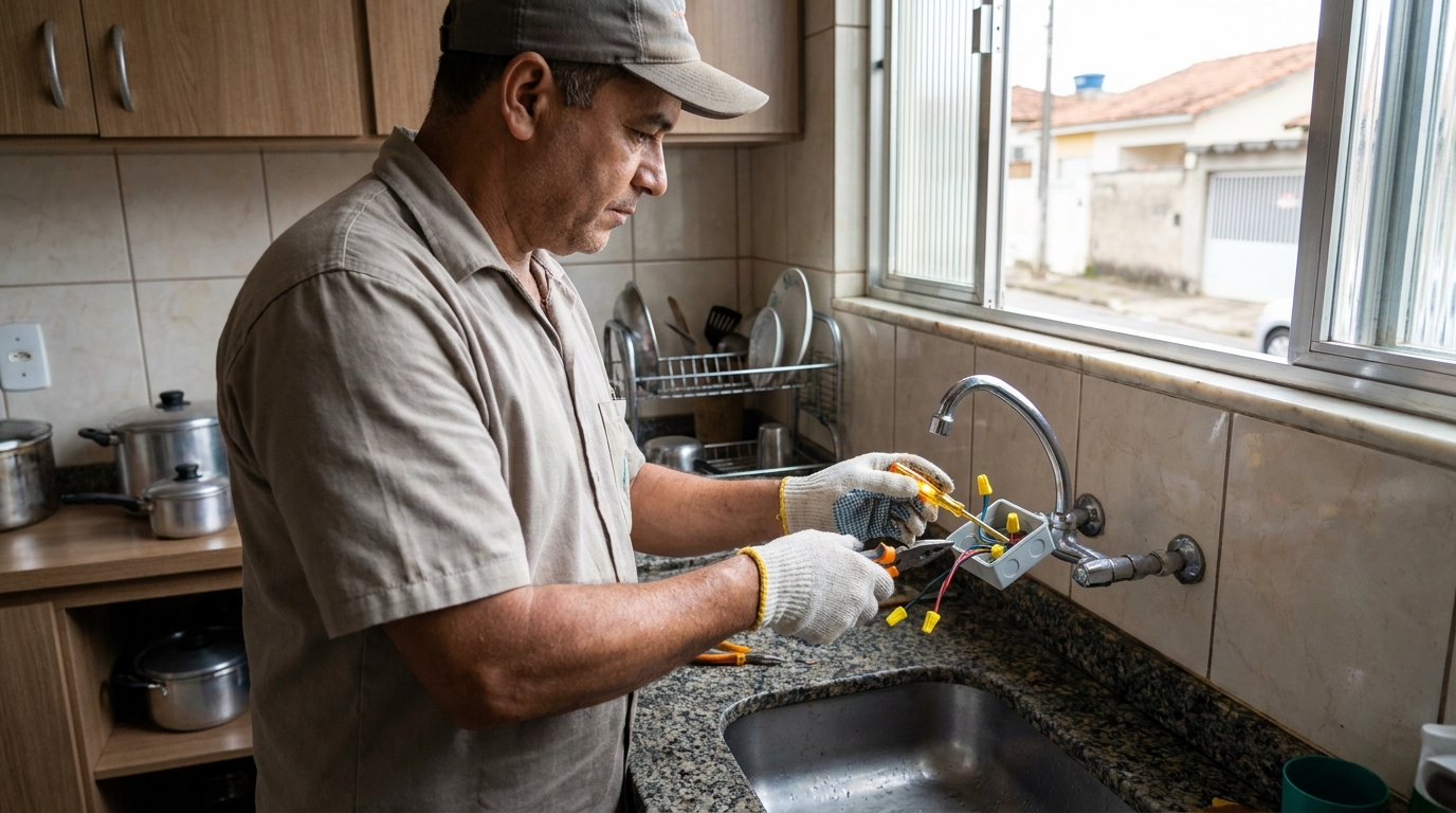 Instalacao de torneira eletrica profissional em Canoas‑RS